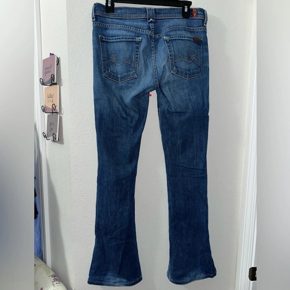 7 For All Mankind Flare Wide Leg Jeans with Vintage Wash size 29 - Picture 2 of 7